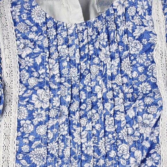 Ralph Lauren Blue Floral Dress, EUC, Size 24M - Picture 3 of 5